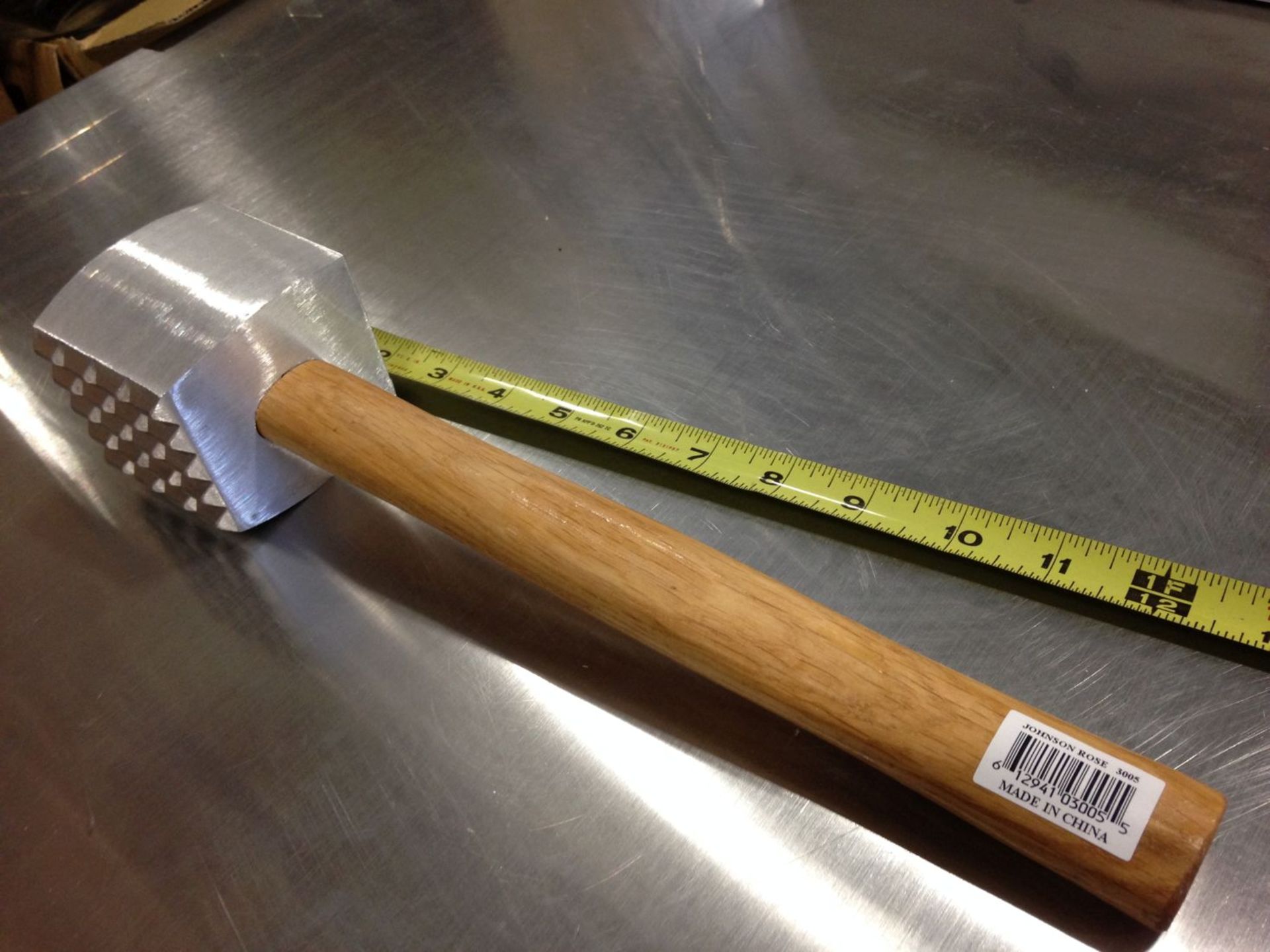 2-3/4" Meat Tenderizer with Wooden Handle - Image 2 of 2