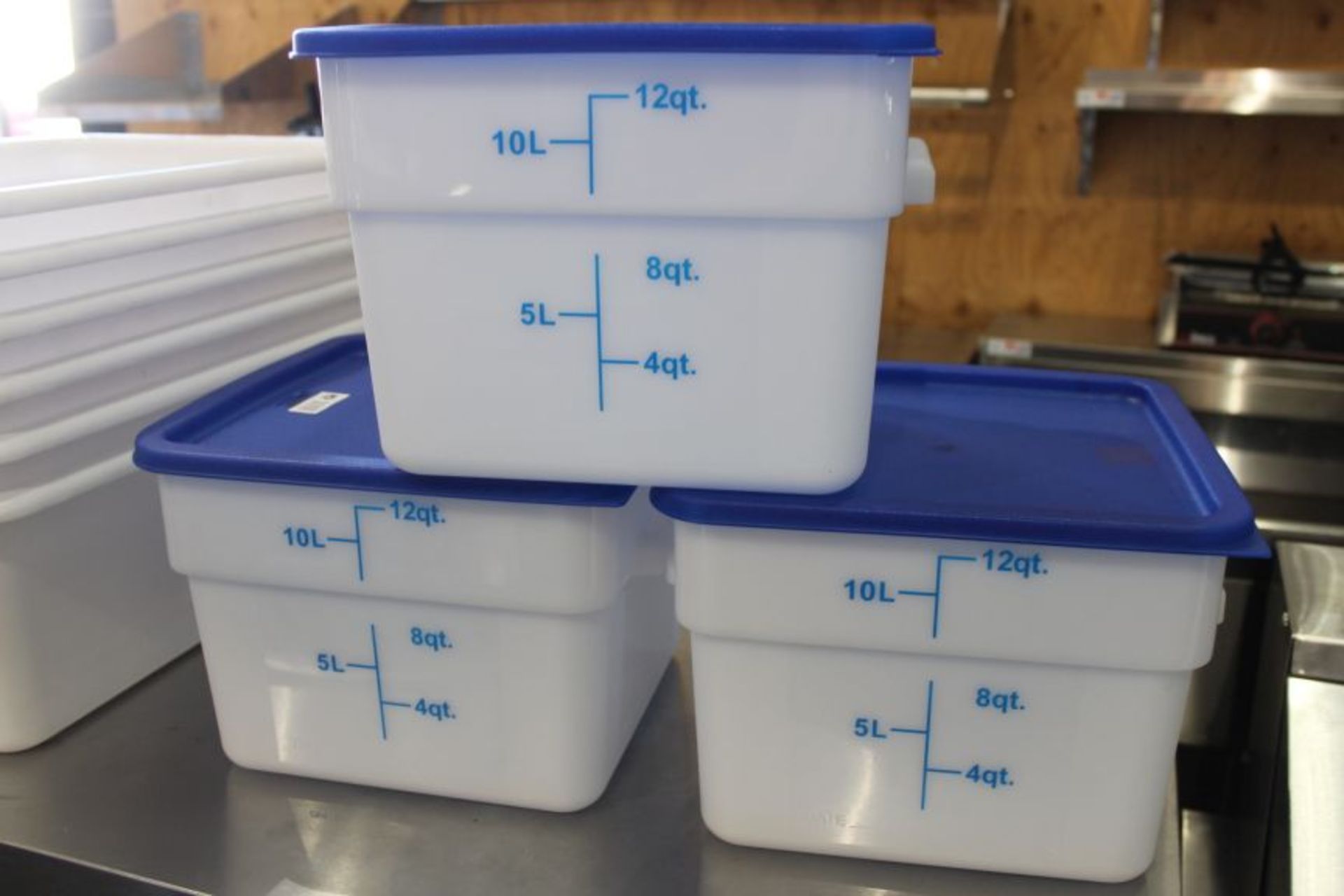 12qt Ingredient Bins with Lids - Lot of 3