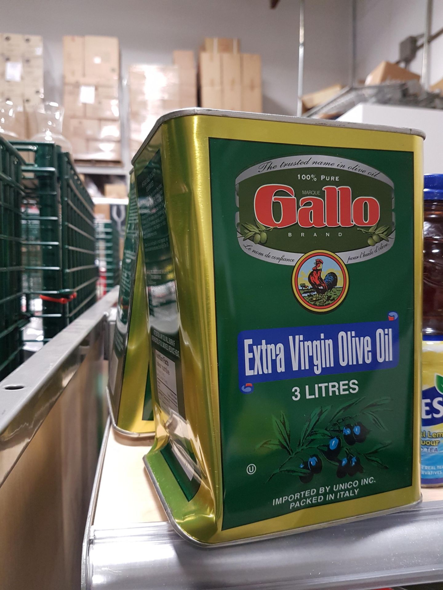 Gallo Extra Virgin Olive Oil - 3 x 3LT Cans - Dented