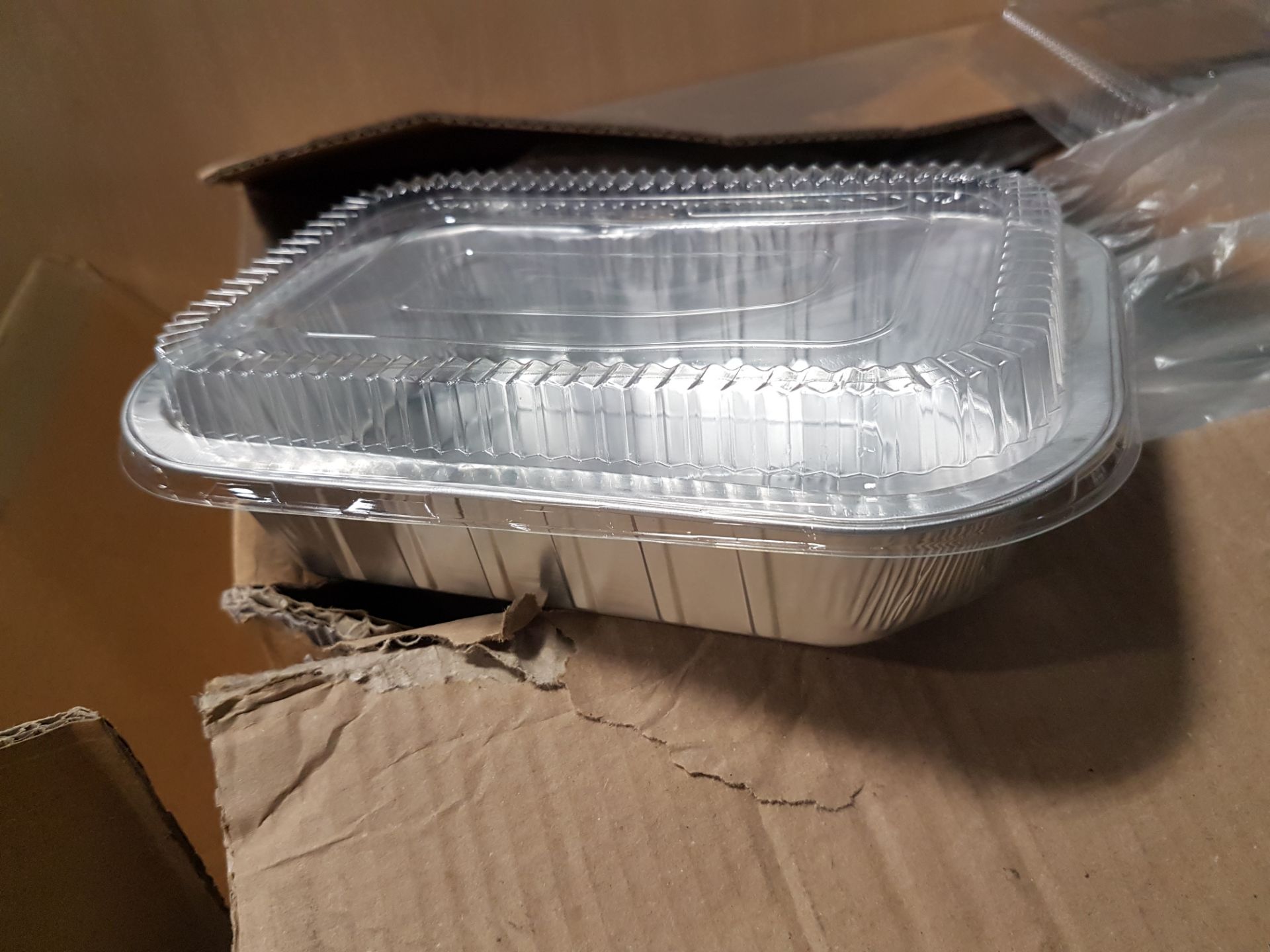 Foil TOGO Containers with Plastic Dome Lids - Approx 375