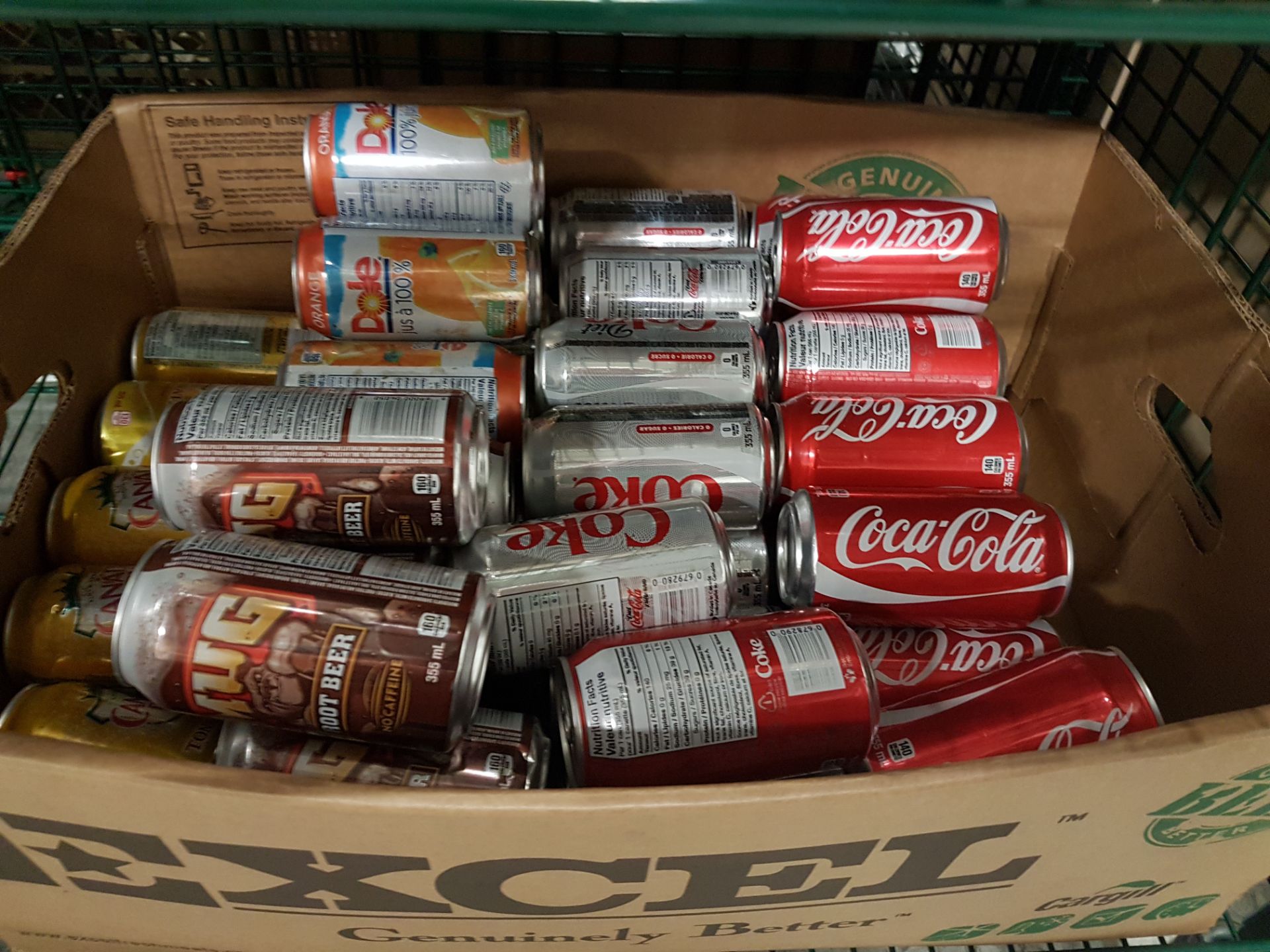 Coke, Diet Coke, Tonic, Mugs & OJ - Cans - Approx 60 Cans