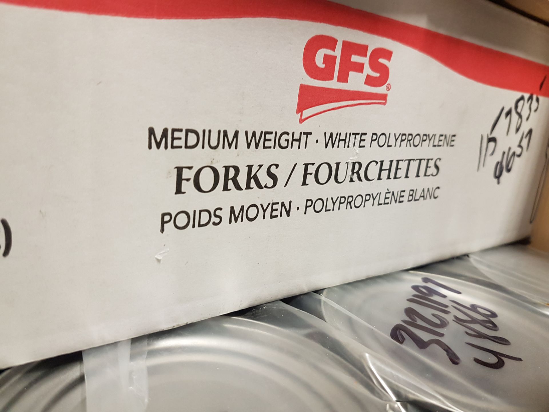 Medium Weight White Polypropylene Forks - 1 Case - 1000 - Image 2 of 2