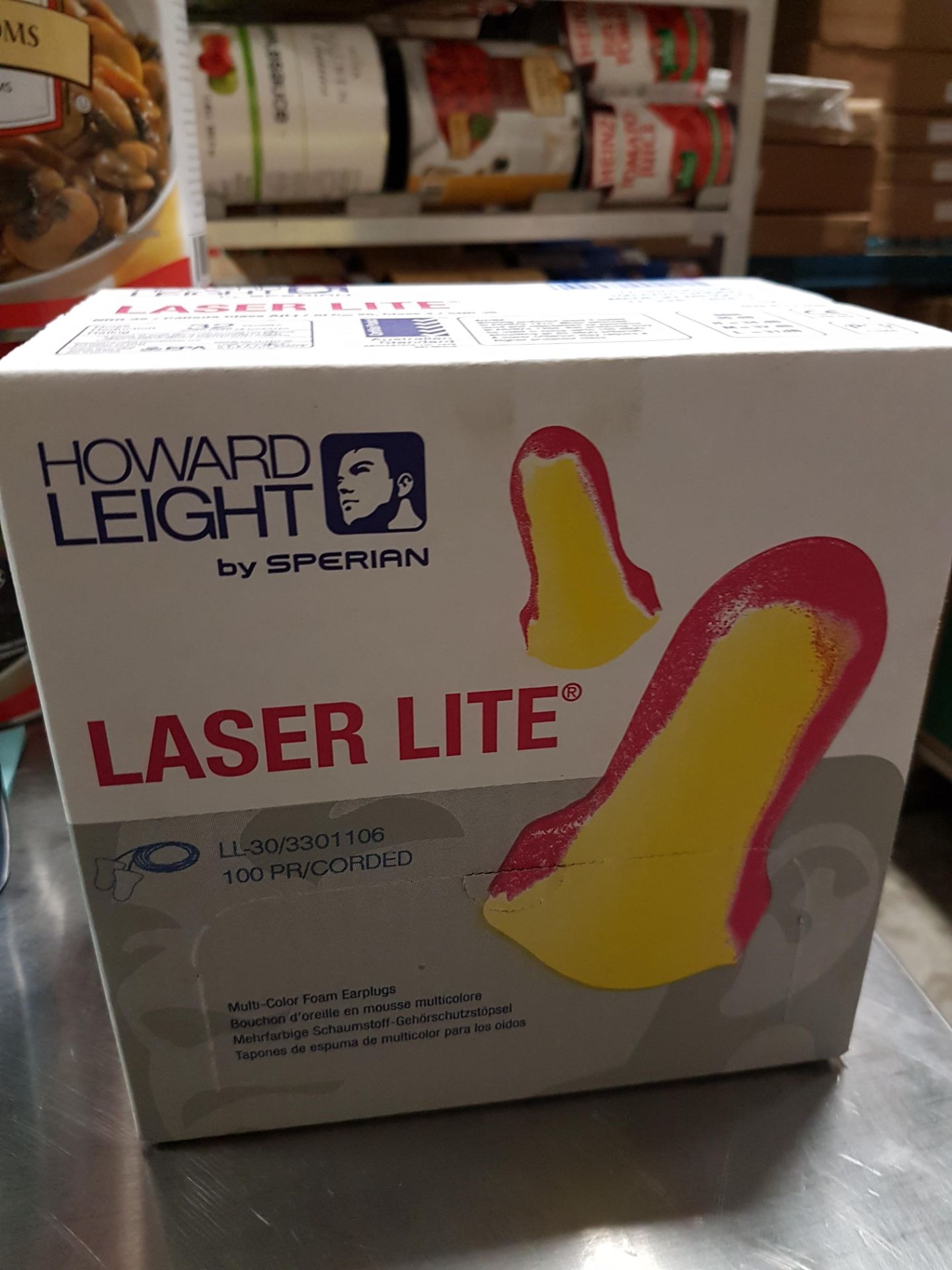 Laser Lite Foam Ear Plugs - 100 Corded Sets