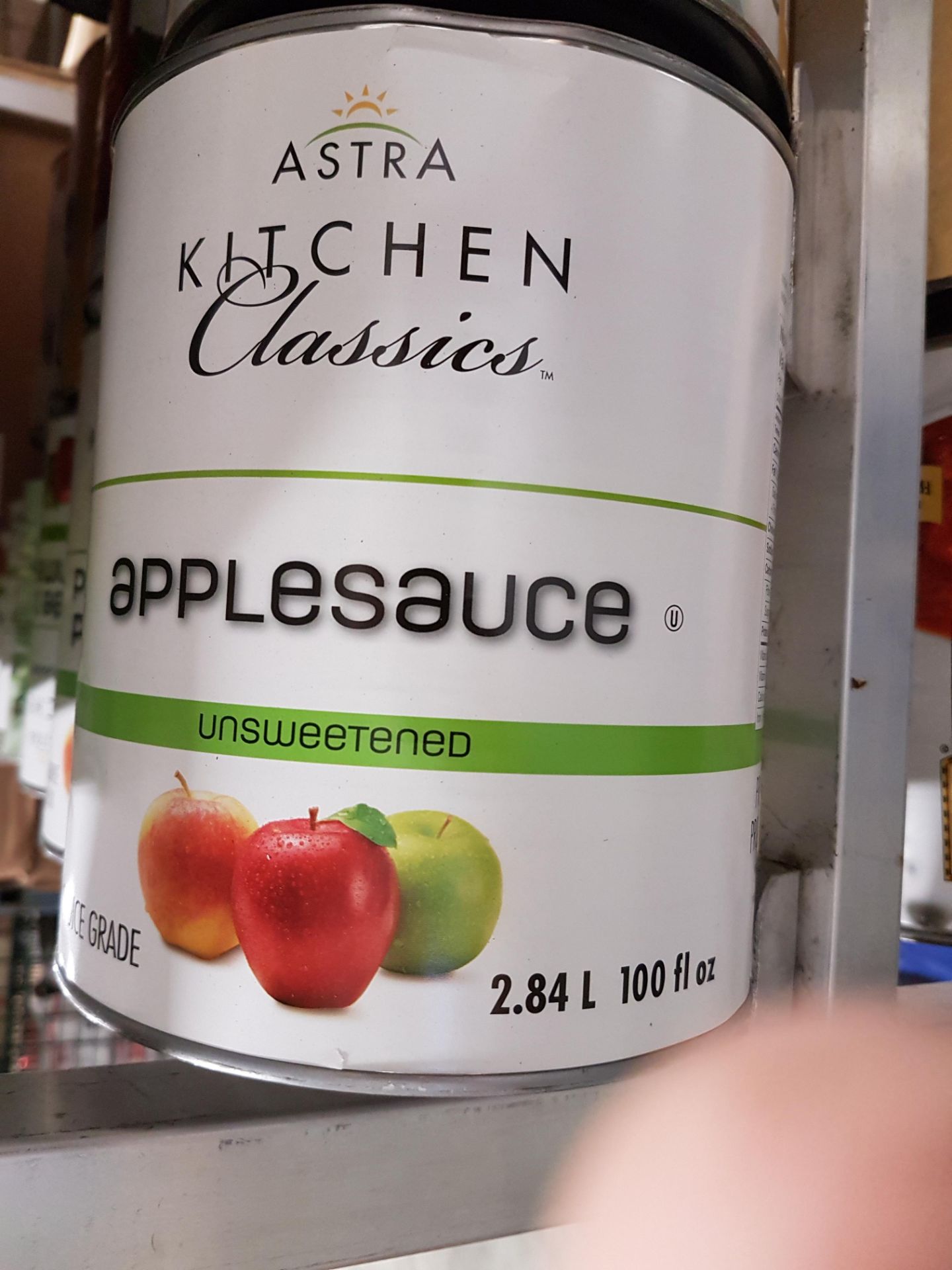 Apple Sauce - Unsweetened - 6 x 2.84LT Cans - Dented