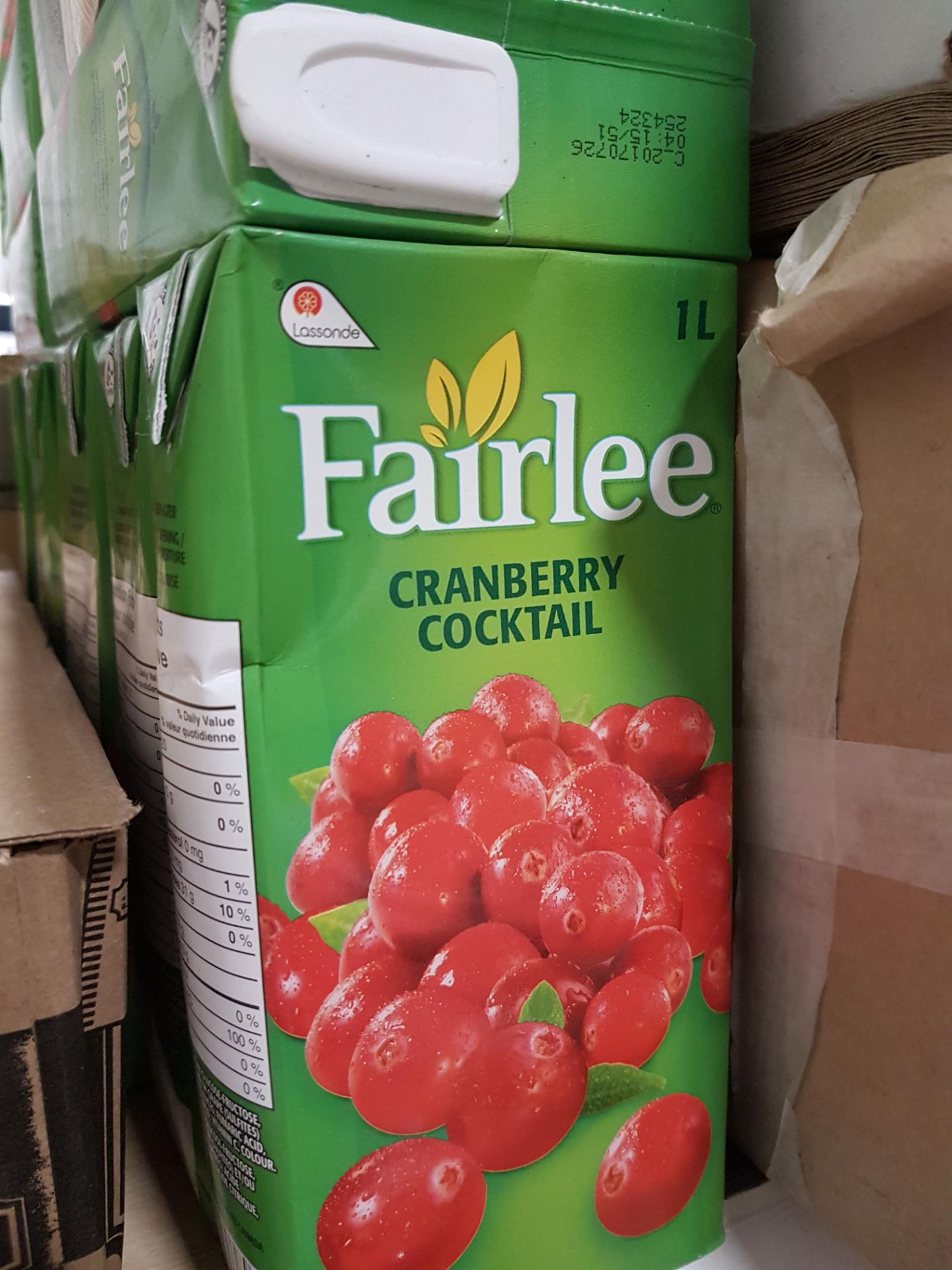 Fairlee Cranberry Cocktail - 12 x 1LT Cartons