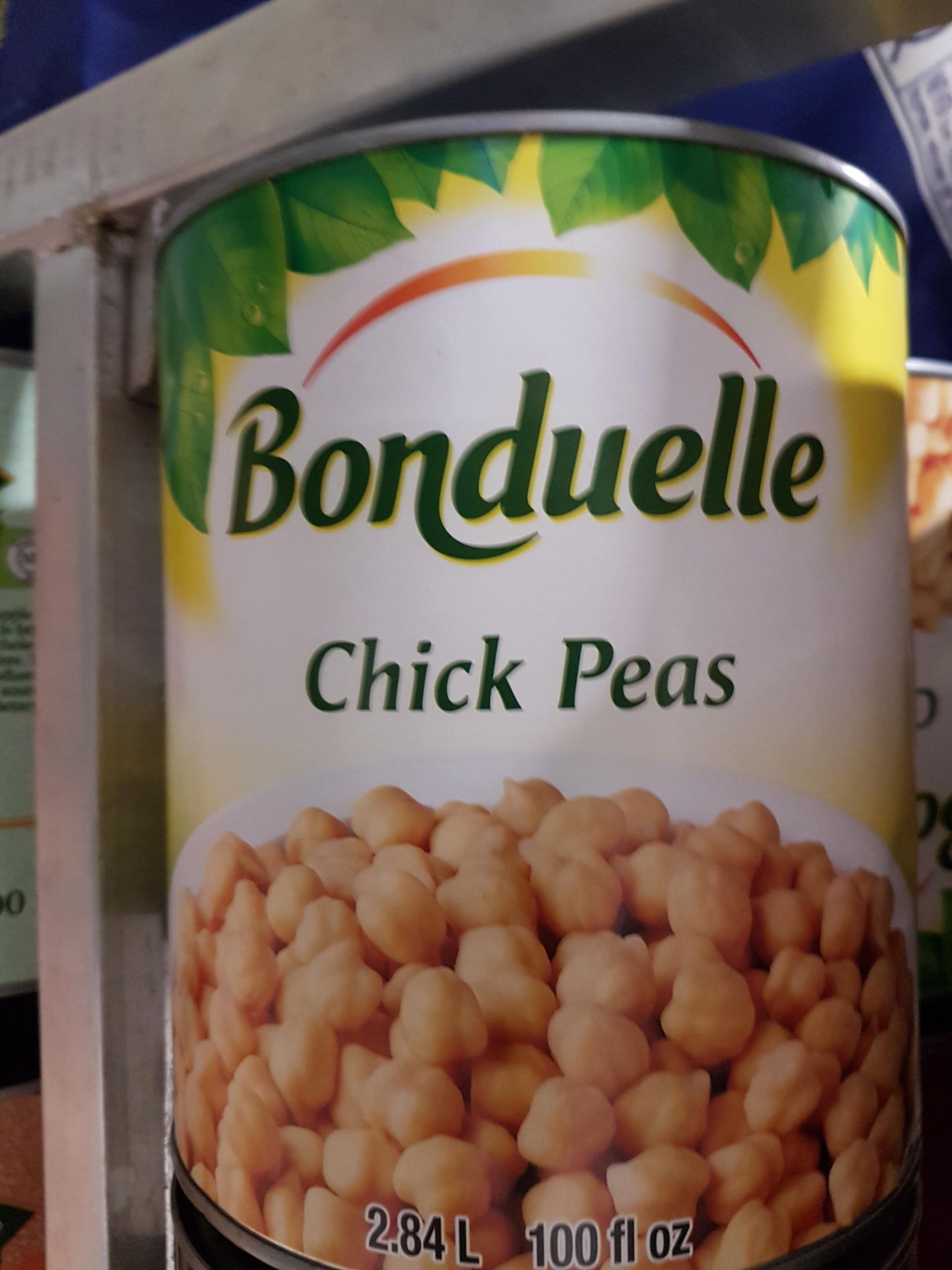 Bondvelle Chick Peas - 6 x 2.84LT Cans - Dented