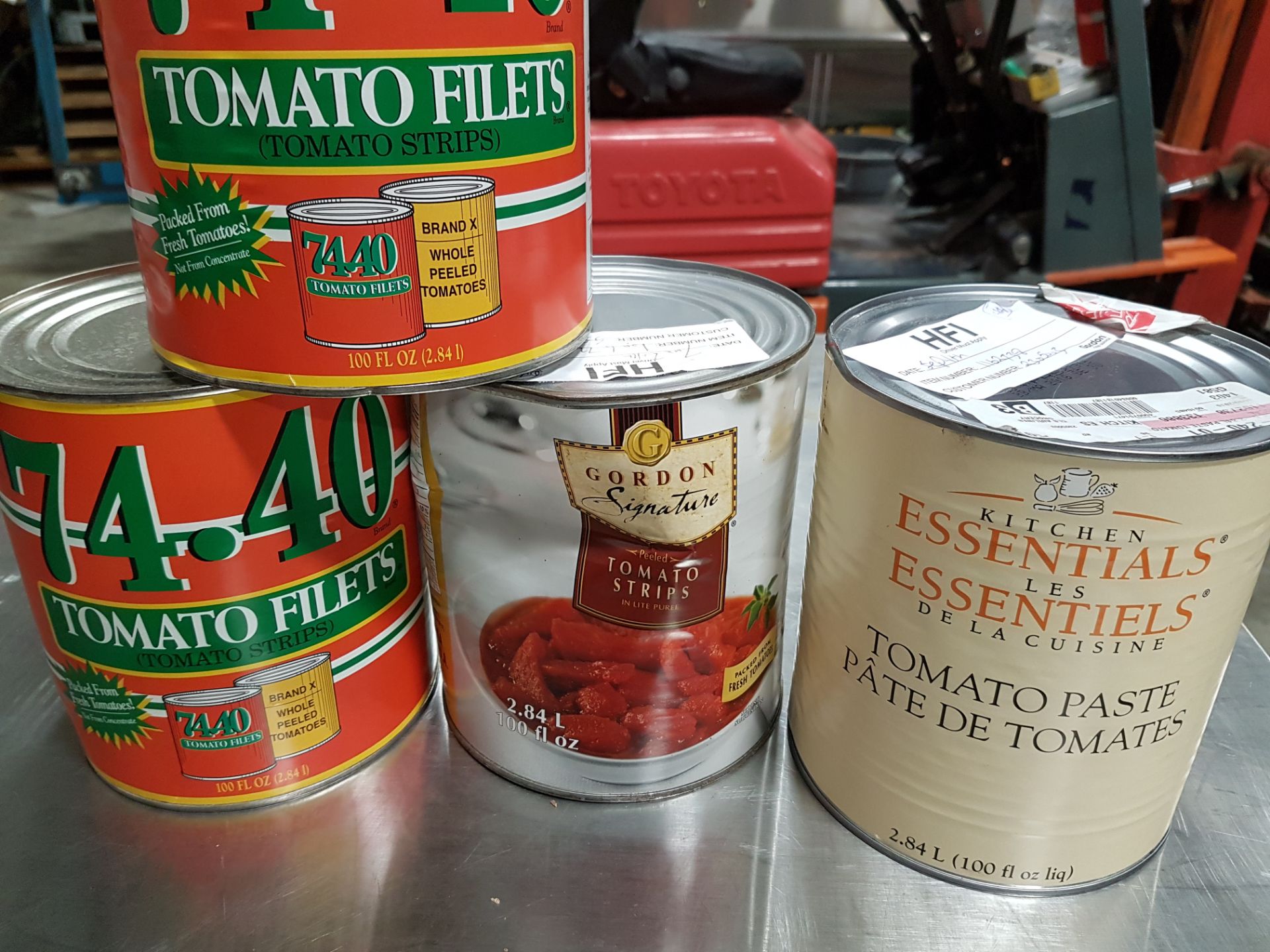 Assorted Canned Tomato Products - 4 x 2.84LT Cans - Dented