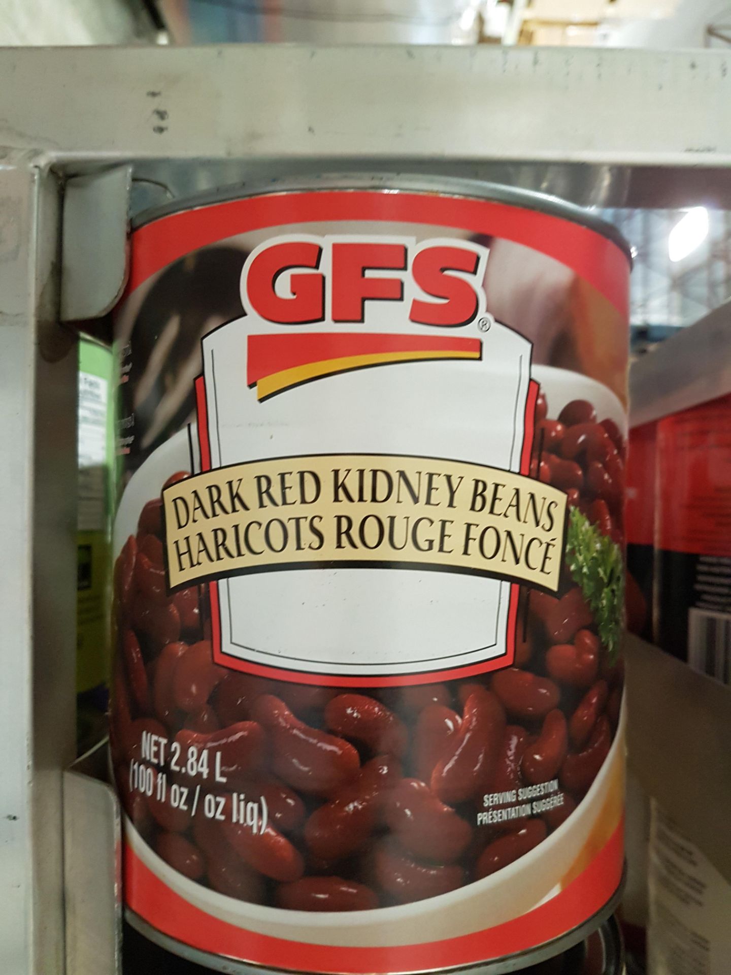 GFS Dark Red Kidney Beans - 5 x 2.84LT Cans - Dented