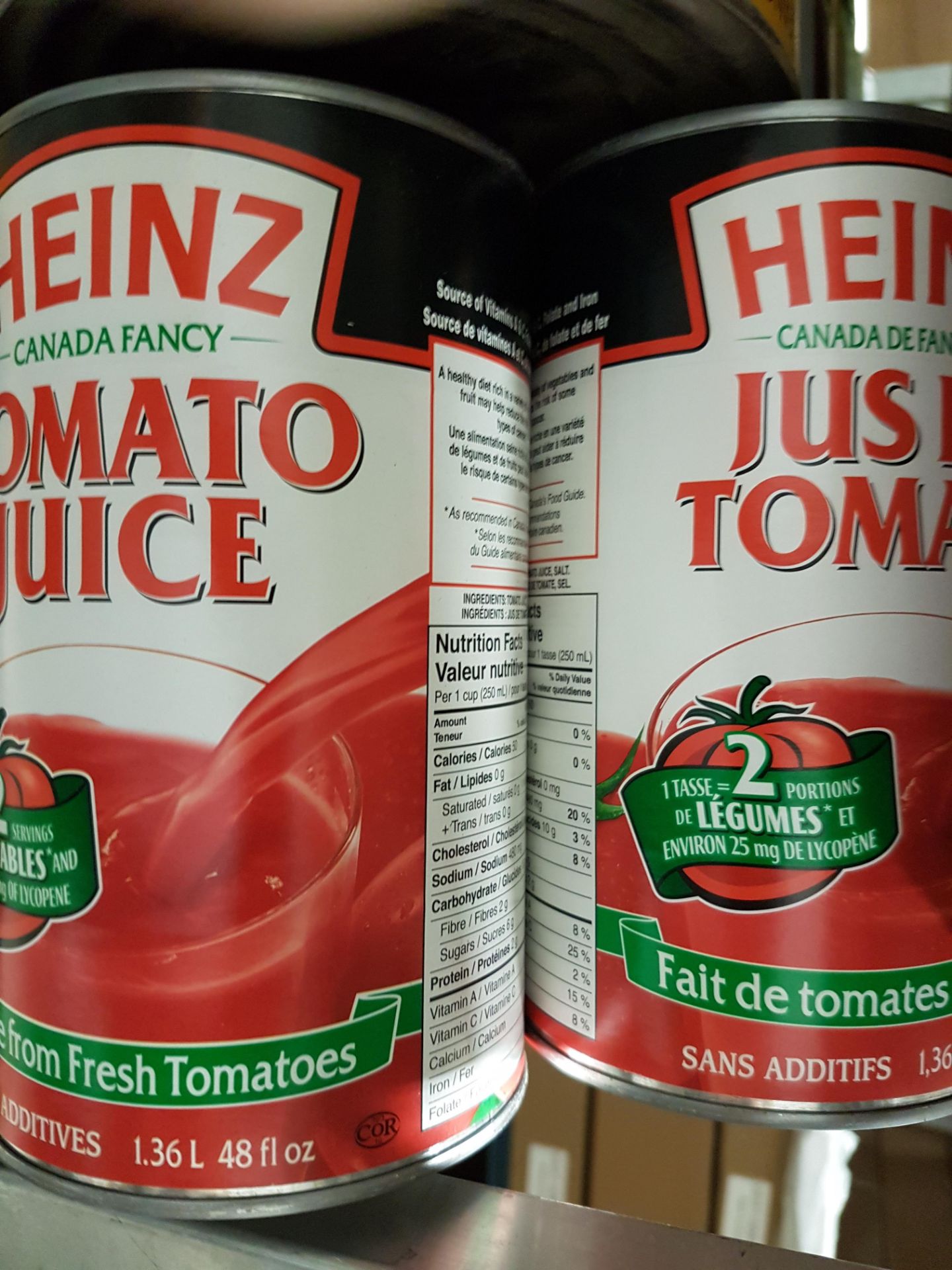 Heinz Tomato Juice - 11 x 1.36LT Cans - Dented