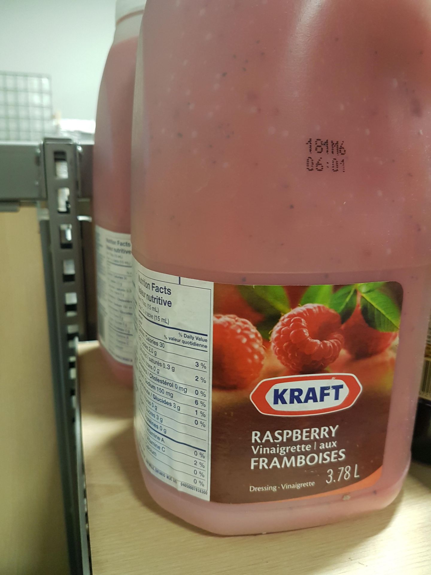 Kraft Raspberry Vinaigrette Dressing - 2 x 3.78LT Jars