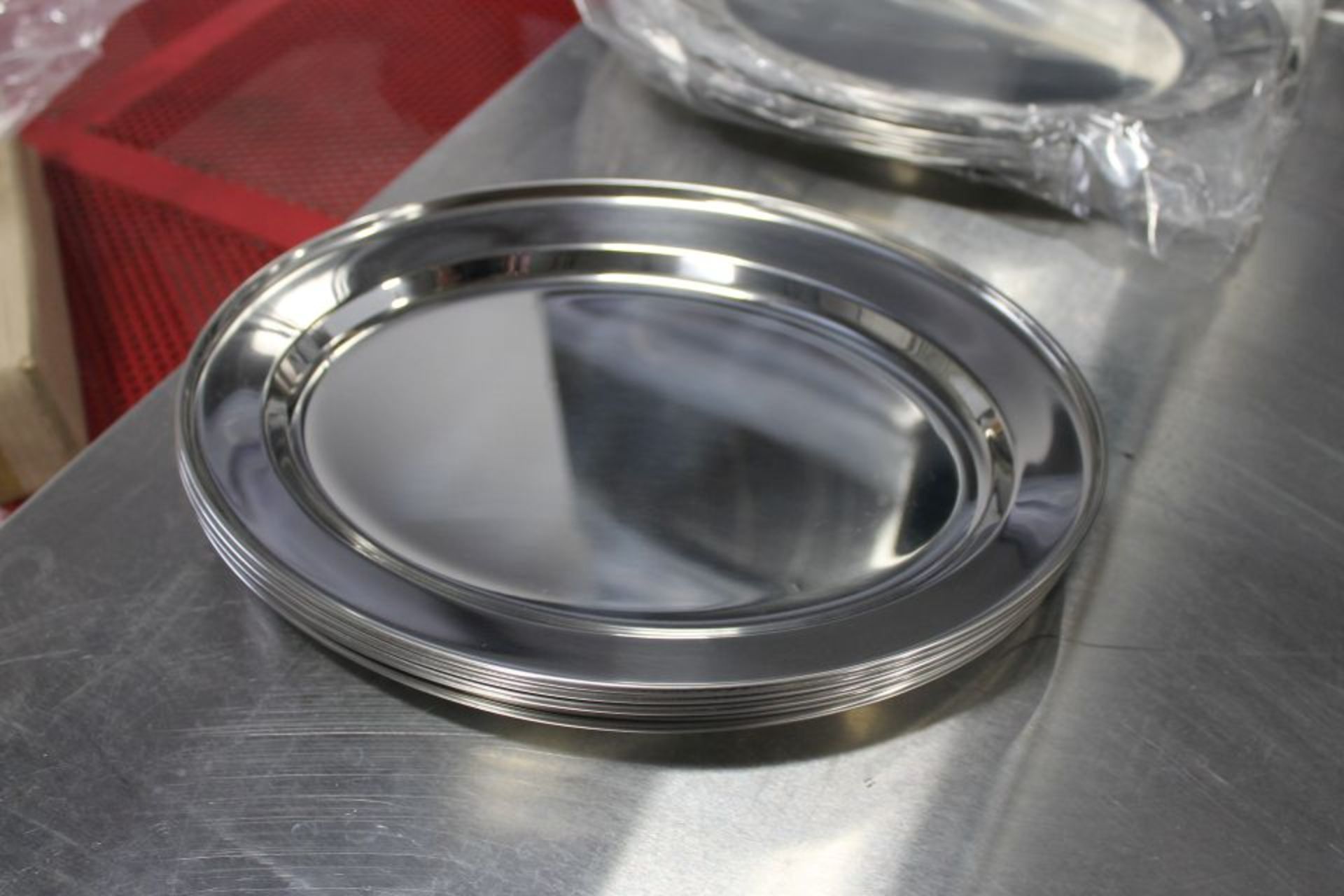 12" Stainless Steel Oval Platters - Lot of 6