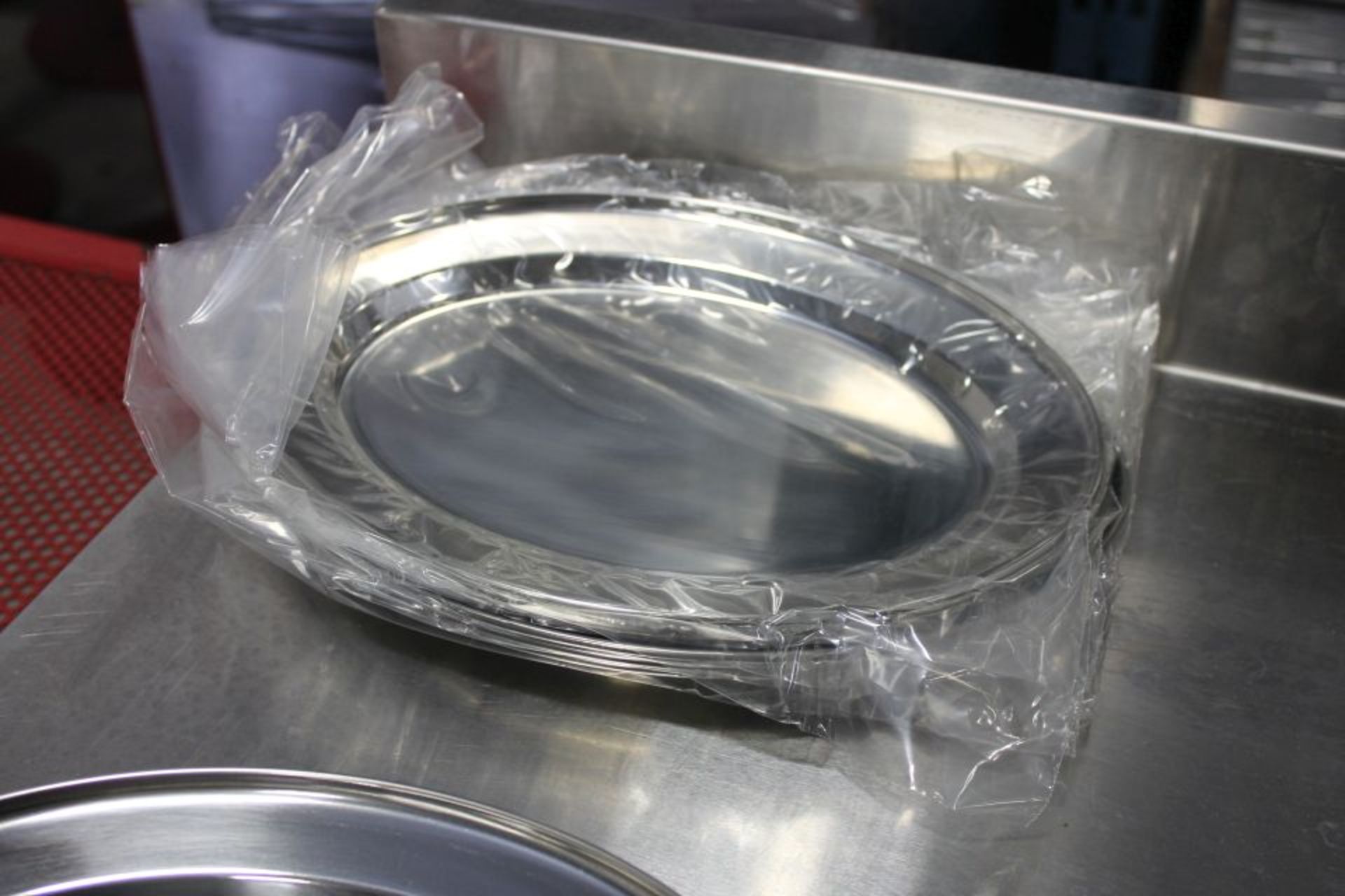 12" Stainless Steel Oval Platters - Lot of 6