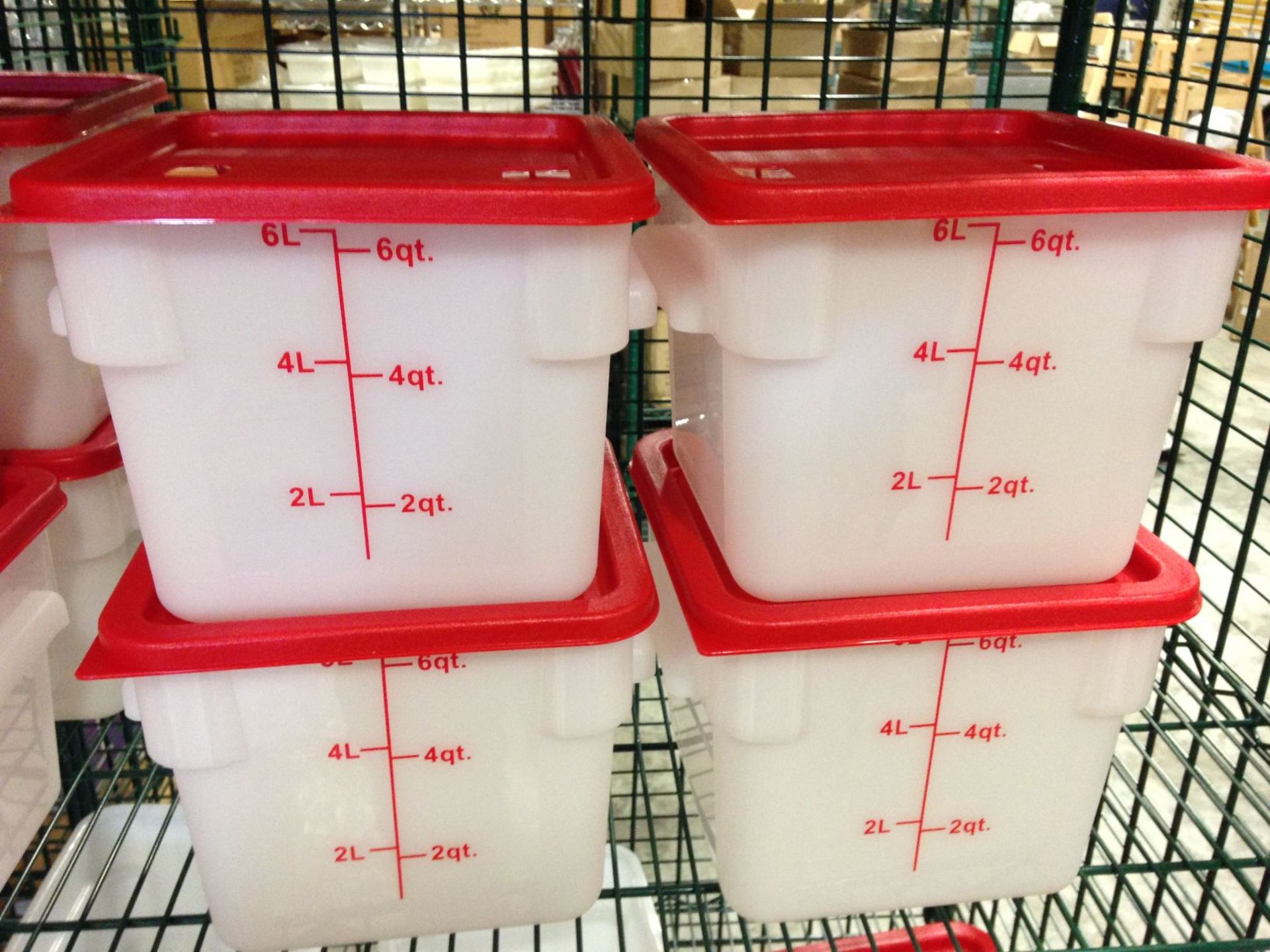 6qt Ingredient Bins with Lids - Lot of 4