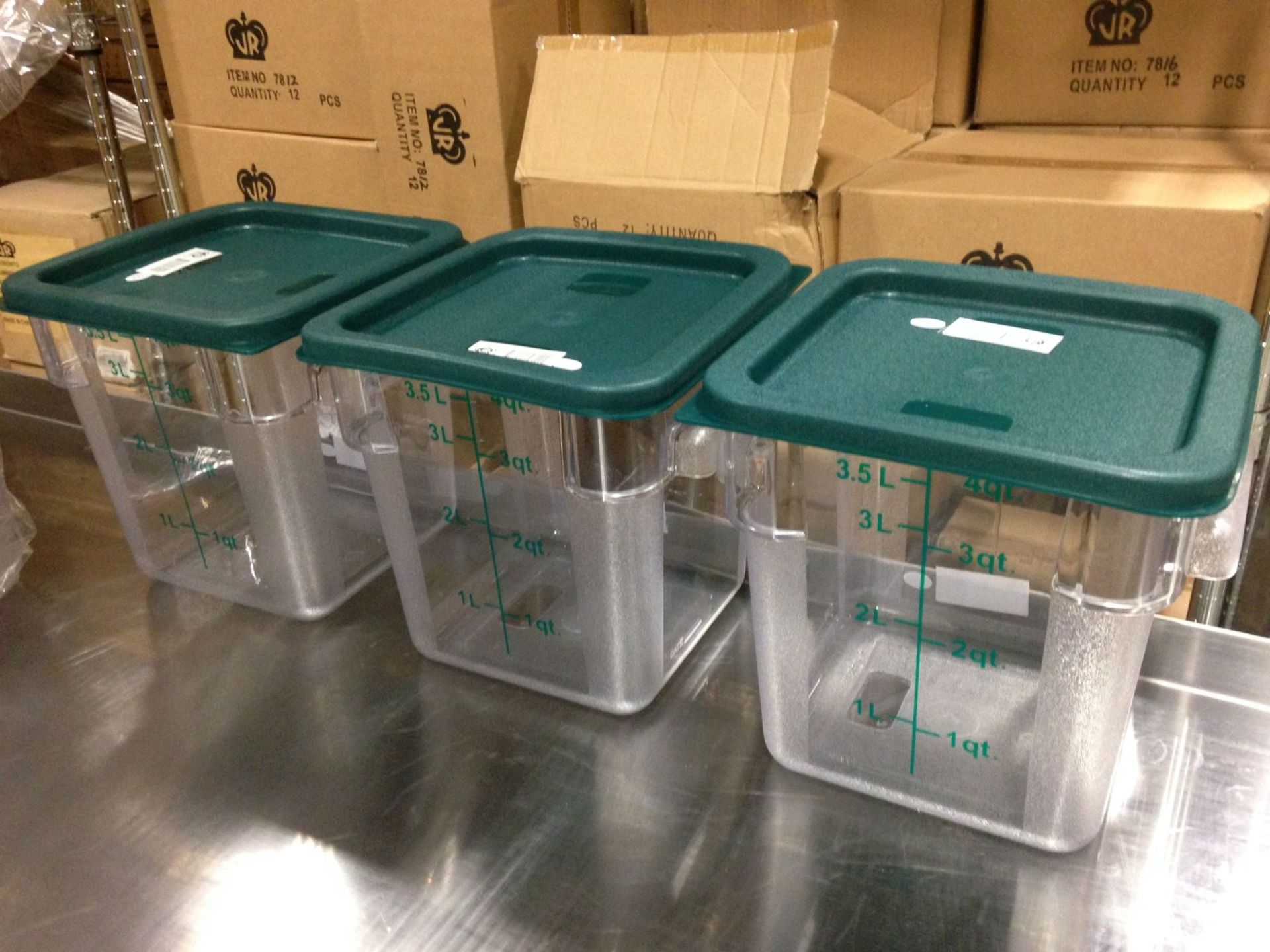 4qt Polycarb Ingredient Bins with Lids - Lot of 3