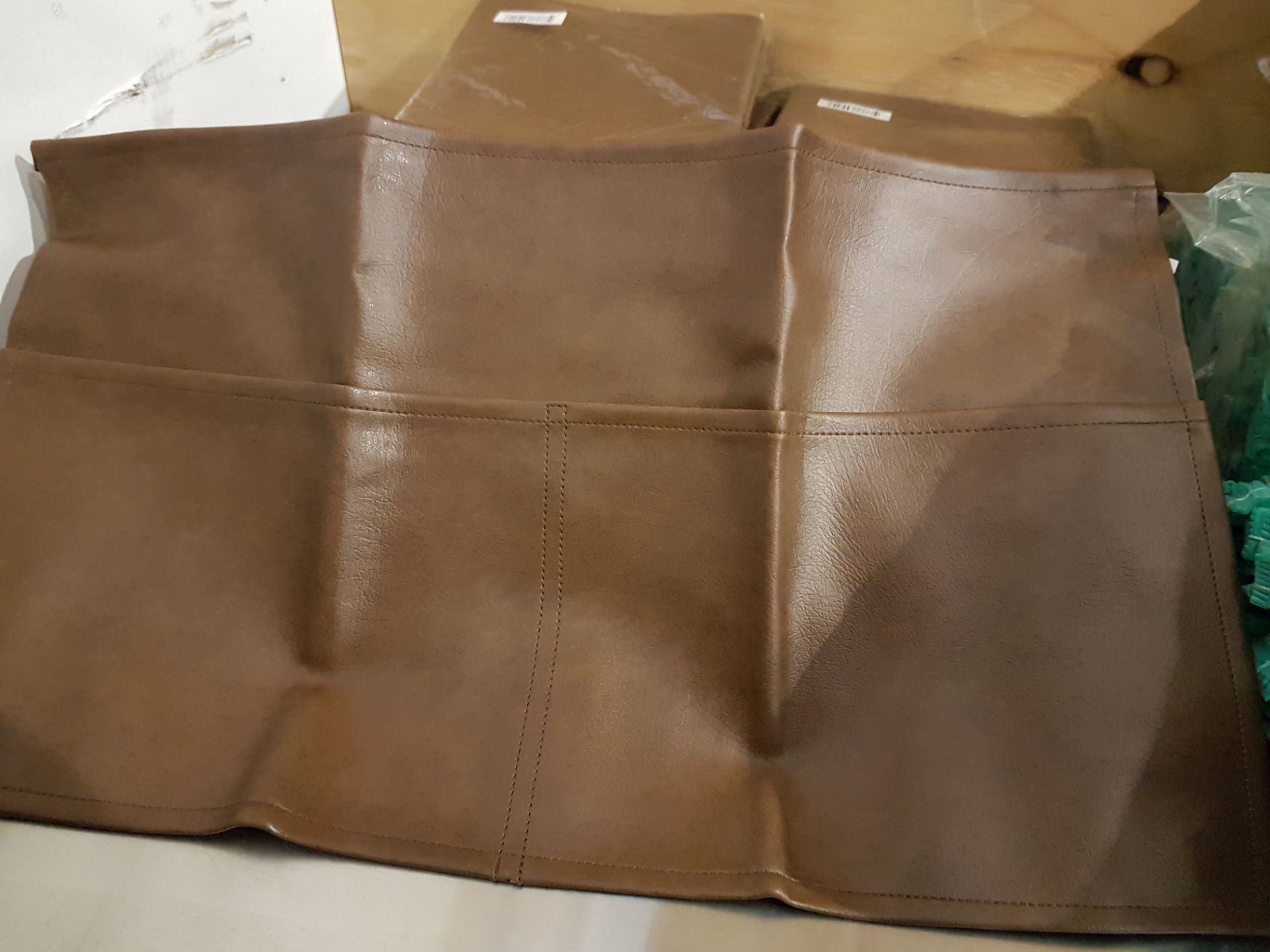 Lot of 24 Brown Server Waist Aprons & 1,000 Hair Nets - Image 2 of 4