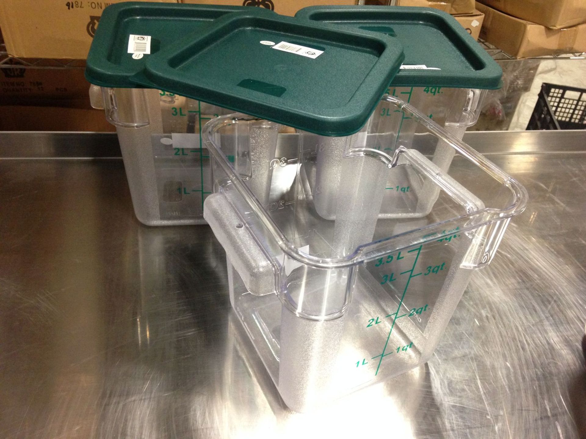 4qt Polycarb Ingredient Bins with Lids - Lot of 3 - Image 2 of 2