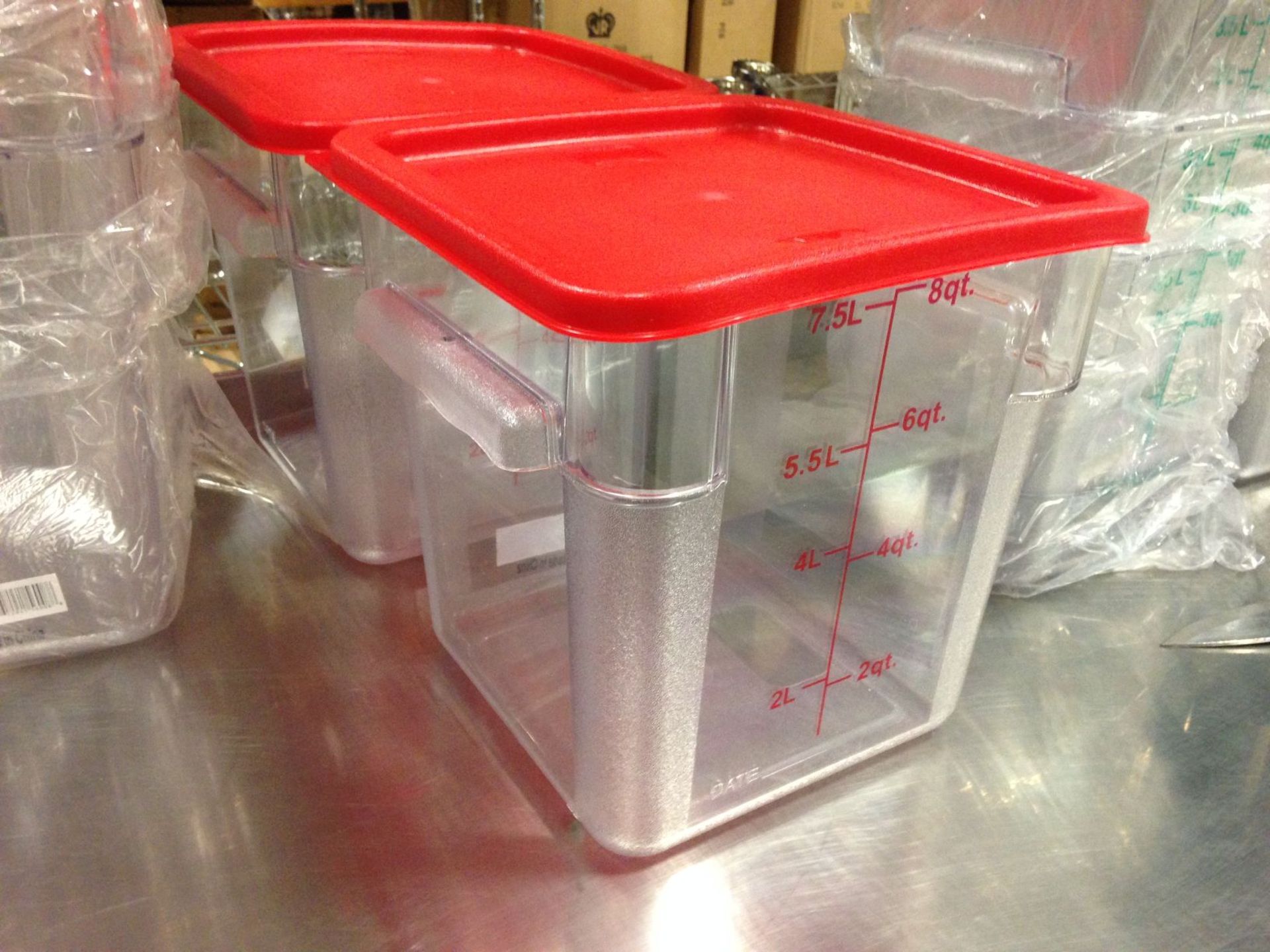 8qt Polycarb Ingredient Bins with Lids - Lot of 2