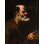 Francesco Fracanzano (Monopoli, 1612 - Naples, 1656) "Saint Peter" Oil on canvas. Relined. Italian