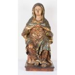 "Virgin Mary”. Carved, gilded, polychrome and estofado wooden sculpture. Spanish School. Early