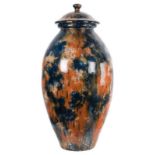 Eusebi Díaz Costa (Oix, Girona, 1908 - 1964) Large polychrome glazed ceramic pot. Signed and dated