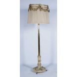 Bronze lamp with alabaster stand. France. First third of the 20th century. Height: 190 cm.