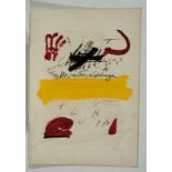 Antoni Tàpies (Barcelona, 1923 - 2012) "Als mestres de Catalunya" Lithograph. Signed in pencil and