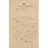 Interesting lot of handwritten correspondence in the form of letters from Emilia Pardo Bazán to