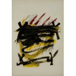 Antoni Tàpies (Barcelona, 1923 - 2012) "Als mestres de Catalunya" Lithograph. Signed in pencil and