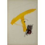 Antoni Tàpies (Barcelona, 1923 - 2012) "Als mestres de Catalunya" Lithograph. Signed in pencil and