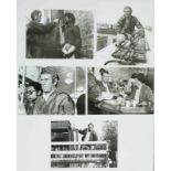 Lot of 5 original black and white photographs of Steve Mcqueen.   Taken during the film shoot of 