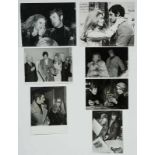 Lot of 7 original black and white photographs of Jean-Paul Belmondo.   2 with Catherine Deneuve in