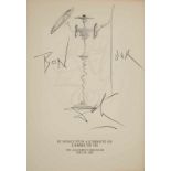 Salvador Dalí (Figueres, 1904 - 1989) "Quijote"   Ballpoint pen drawing on paper.  Signed.  29,5 x