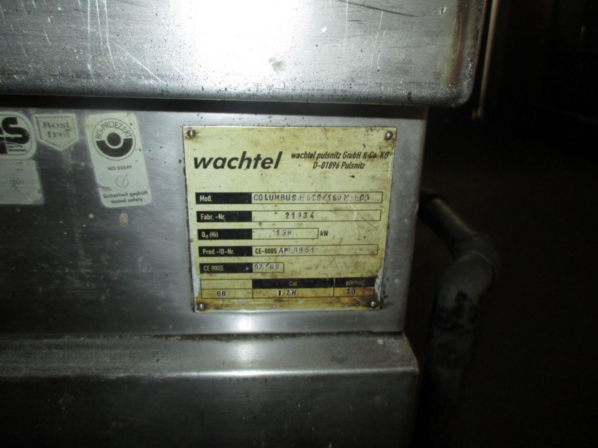 WACHTEL COLUMBUS 5 Deck gas oven with steam injectors.  Model E520/180M Eco. Deck width 1800mm and - Image 4 of 4