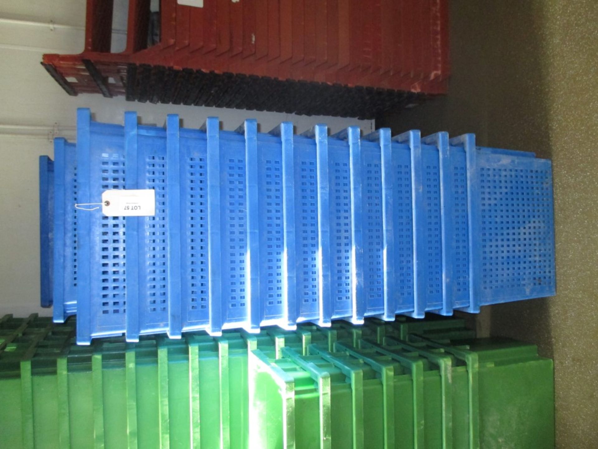 38 x blue perforated plastic bread baskets -  600 mm x 400 mm x 400 mm (D) - Image 2 of 2