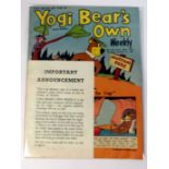 Yogi Bear's Own Weekly 1962, rare advance copy