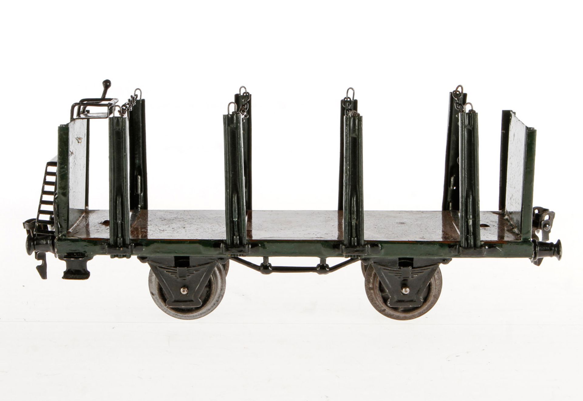 Märklin Rungenwagen 1937, S 1, uralt, HL, mit versch. Ausbesserungen, LS und gealterter Lack, L 24,