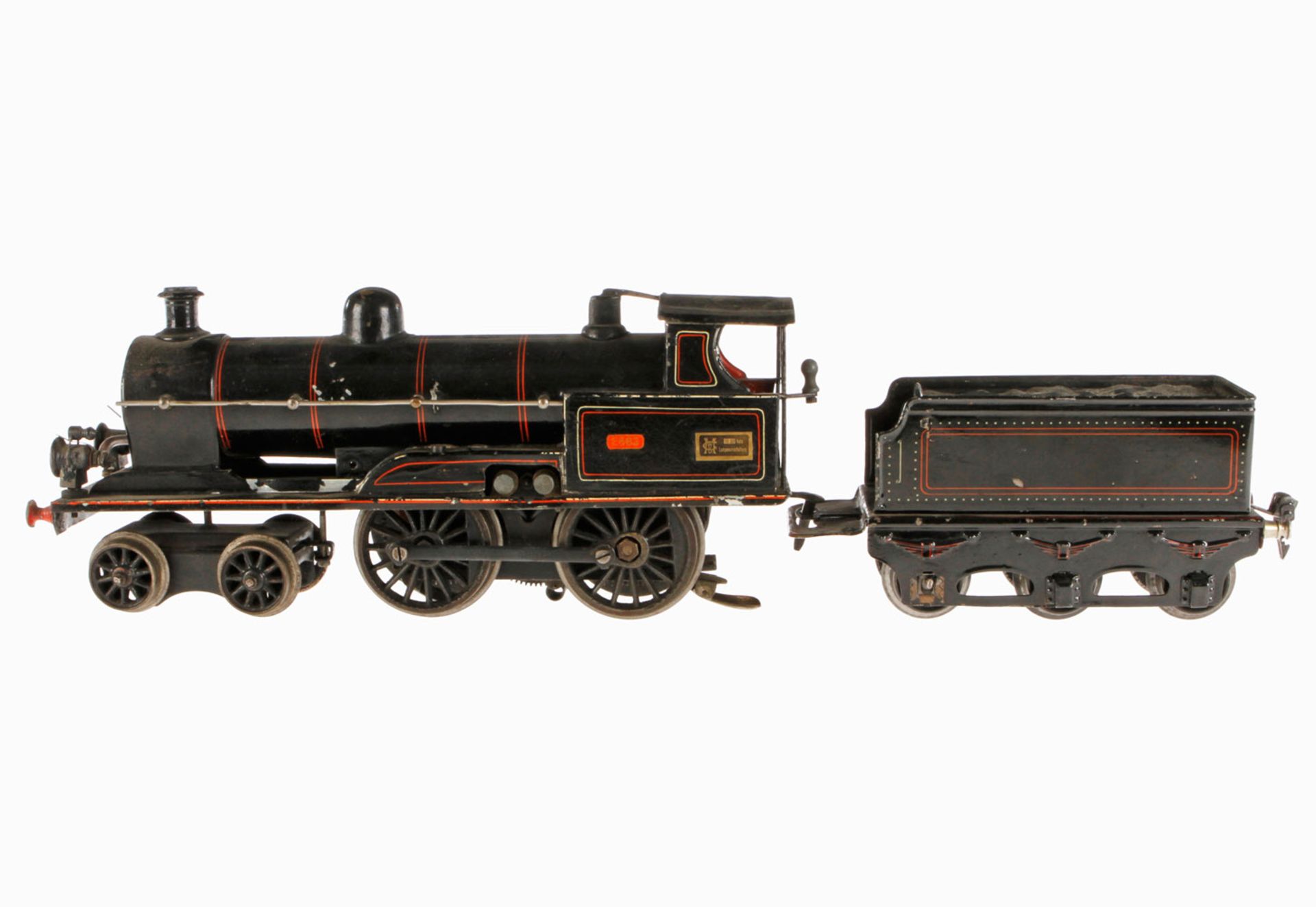 Märklin englische 2-B Dampflok "2663" E 3021, S 1, Starkstrom, uralt, HL, mit 3A Tender, 2 el.