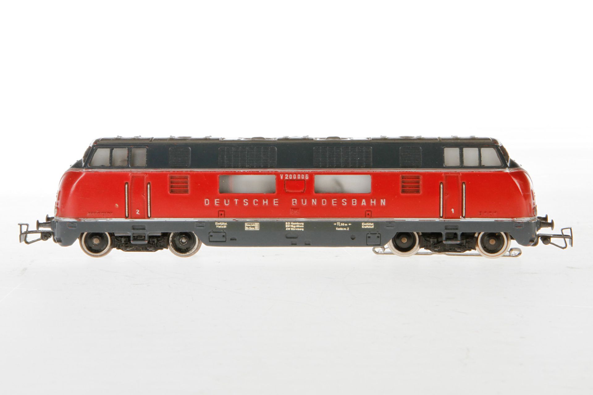 Märklin DB Diesellok V 200 006, Nr. 3021, S H0, Guss, rot/blaugrau, min. Lackschäden, leichte