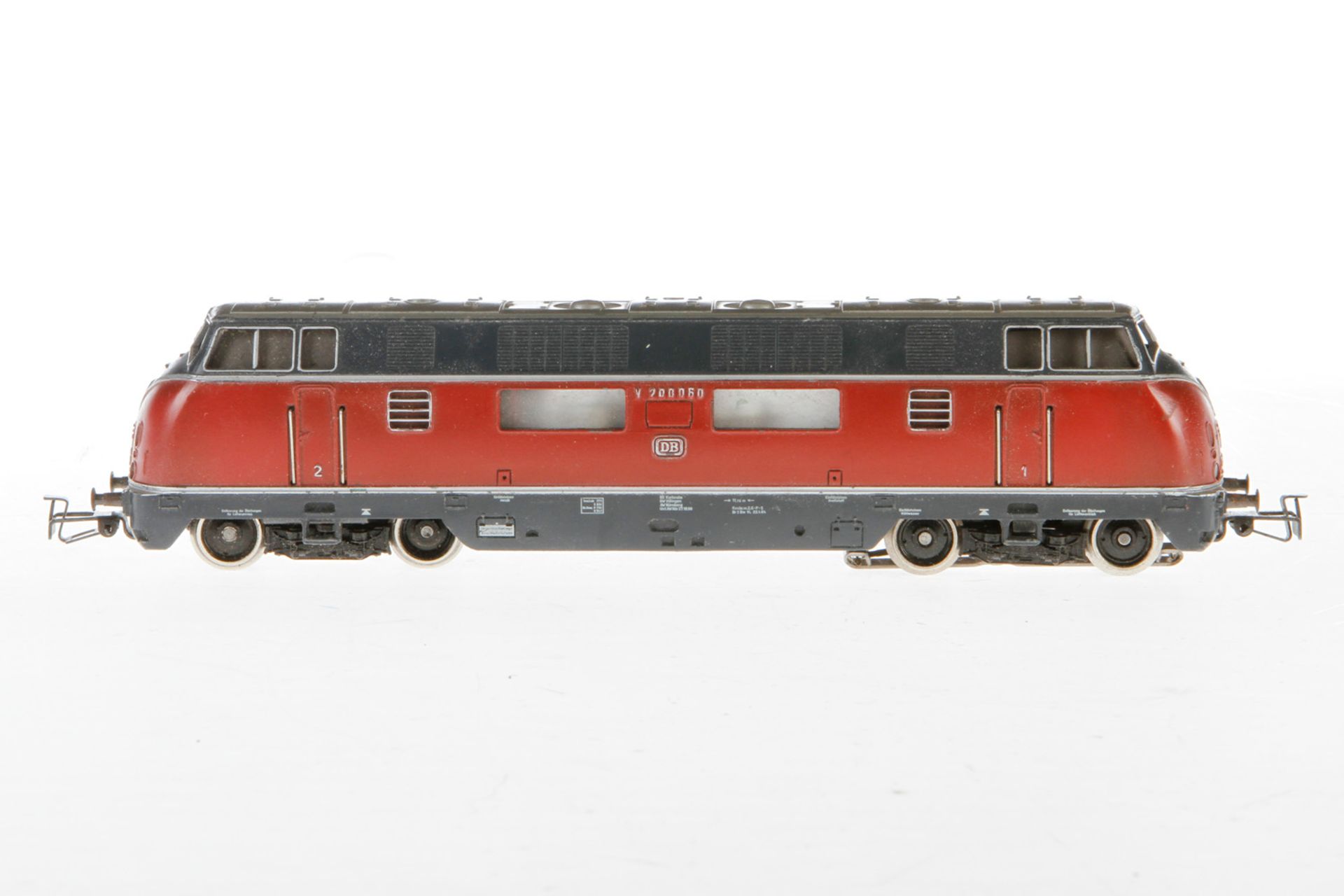 Märklin DB Diesellok V 200 060, Nr. 3021, S H0, 12. Version, Guss, rot/blaugrau, leichte