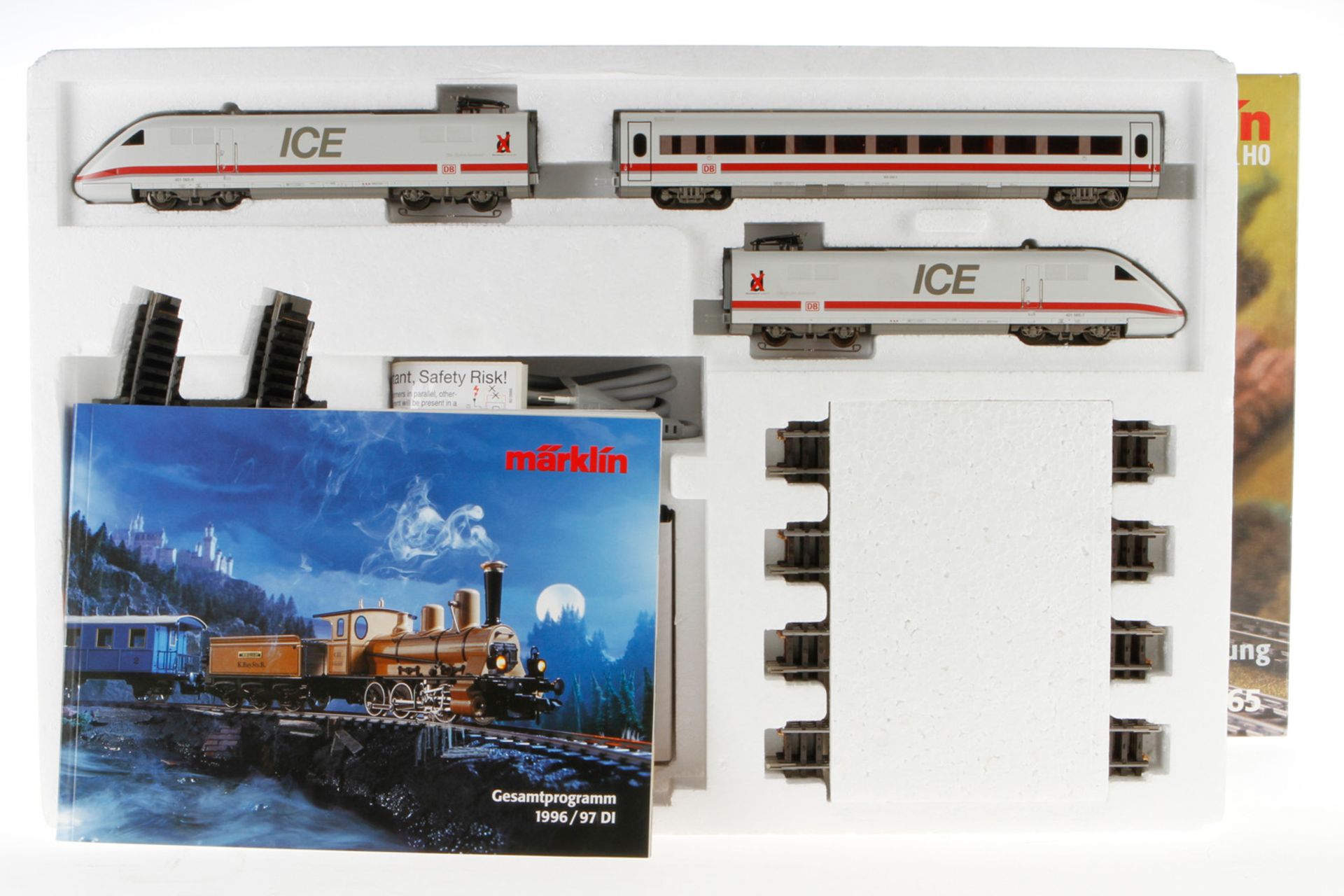 Märklin Delta Zugpackung "ICE 1", Nr. 29865, S H0, 3-tlg., mit Gleisen und Trafo, Länge 70,5 cm, OK,