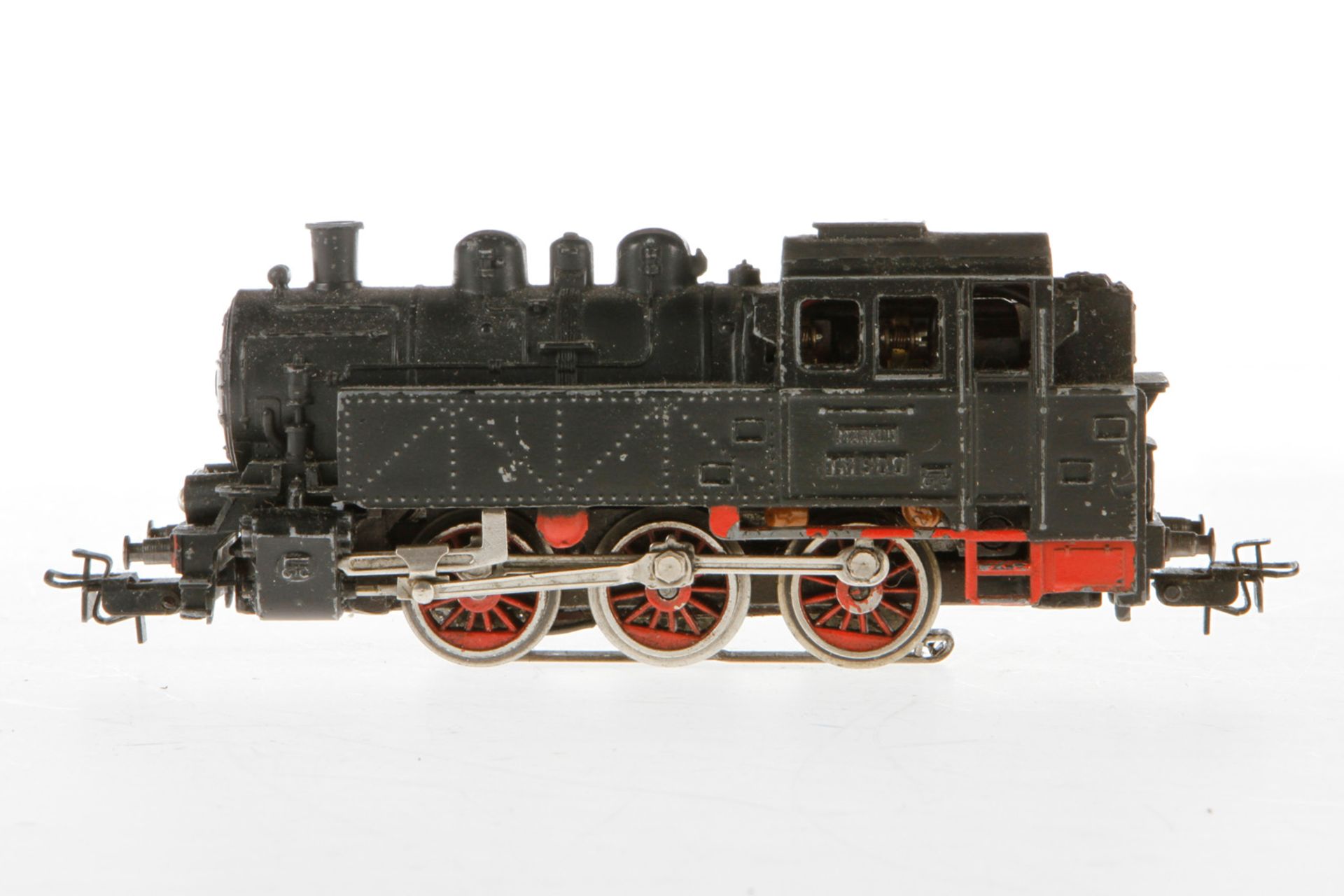 Märklin C-Tenderlok TM 800, S H0, 2. Version, Guss, schwarz, 2 Stirnlampen, leichte Lackschäden,