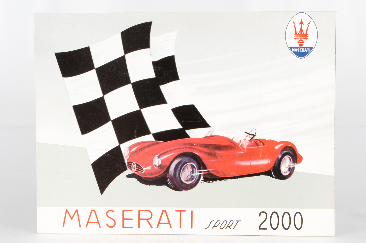 Falltprospekt, Maserati Sport 2000, 1954 @ Deckel beschädigt, selten