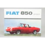 Werbeprospekt "Fiat 850 Spider" @ Faltblatt deutsch, farbig bebildert, Gebrauchsspuren