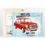 3 MG Autoprospekte, MG 1100, MG Midget MK II und MG Midget TC, @ 60er Jahre, deutsch und englisch