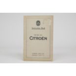 Instruction Book "Citroen 12-24 H.P." @ englisch, Gebrauchsspuren
