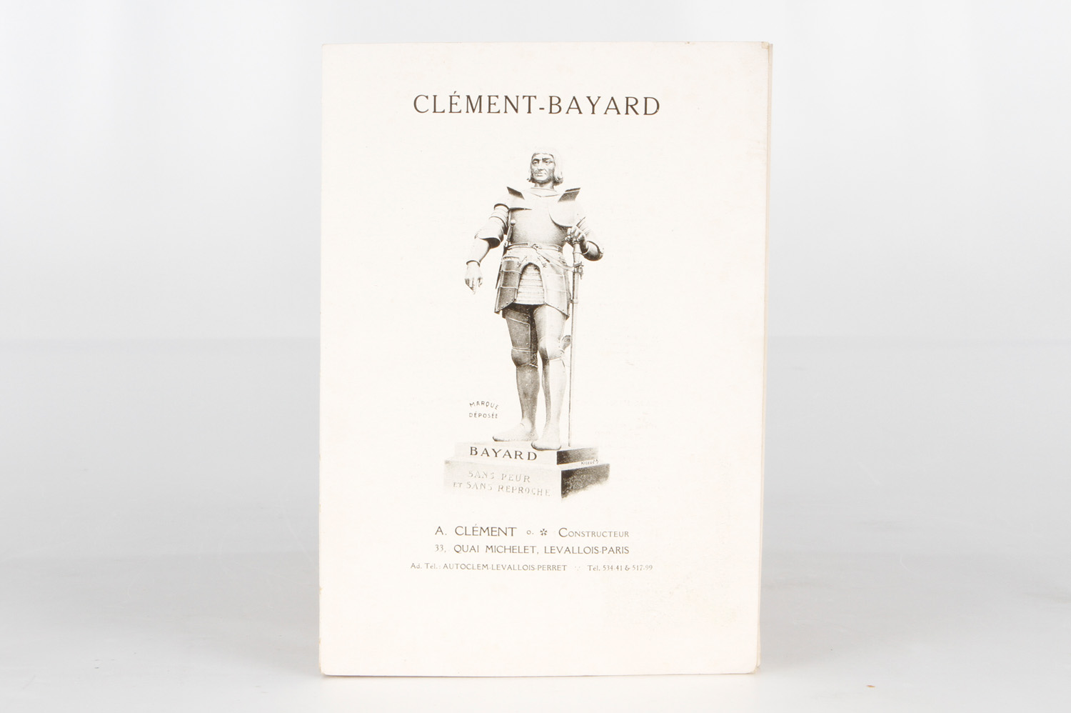 Auto- und Luftfahrzeugkatalog Clement Bayard von 1910, @ franz., 89 Seiten, Einband fehlt, leichte