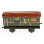 Märklin Postwagen, S 1, CL, tw ÜL, große Fremdbohrungen in Stirnseiten, NV, LS, L 22, bespielt