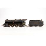 2-C Dampflok 45126 LMS, S 1, spiritusbetrieben, mit Tender, NV, bespielt