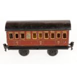 Märklin Abteilwagen 1864, S 1, CL, Schwarzbereich rest., 1 Puffer fehlt, LS, L 22,5, bespielt