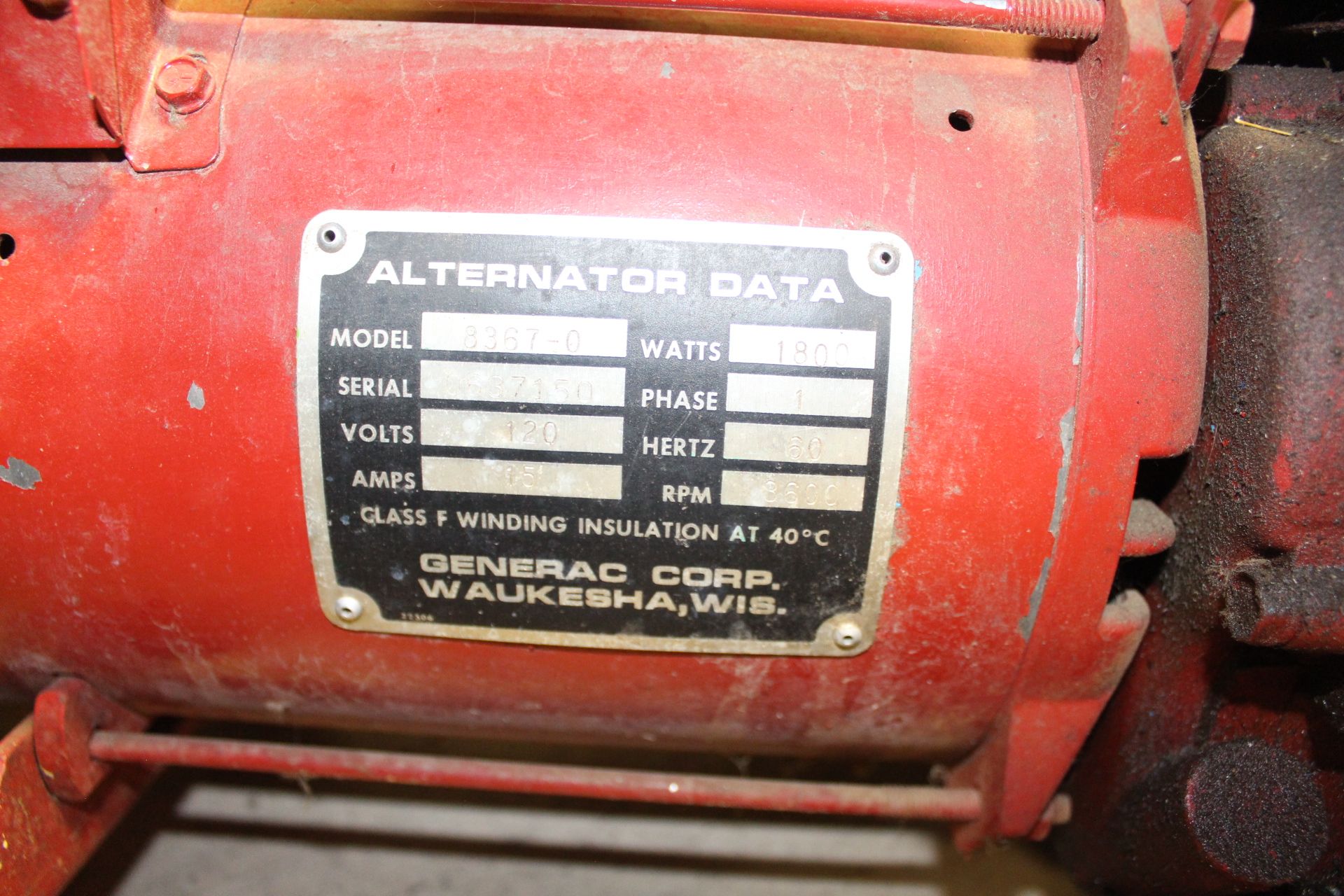 Imperial, Gas Powered Generator 1800 Watt, Briggs & Stratton 4-Hp Engine; Howell MI Location - Image 2 of 2